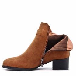 Ankle boot in faux suede