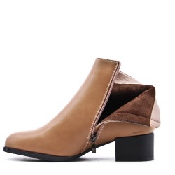 Faux leather ankle boot