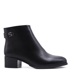 Faux leather ankle boot