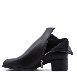 Faux leather ankle boot