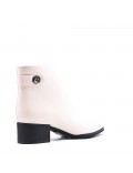 Faux leather ankle boot