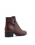 Faux leather ankle boot