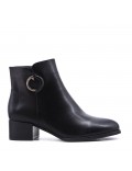 Faux leather ankle boot