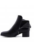 Faux leather ankle boot