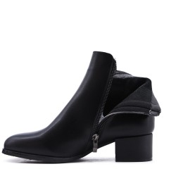 Faux leather ankle boot