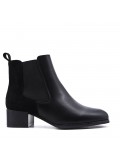 Faux leather ankle boot