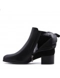 Faux leather ankle boot