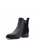 Faux leather ankle boot