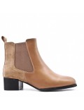 Faux leather ankle boot