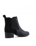 Faux leather ankle boot