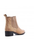 Faux leather ankle boot