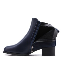 Faux leather ankle boot