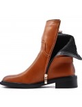 Faux leather ankle boot