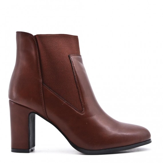 Faux leather ankle boot