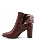 Faux leather ankle boot