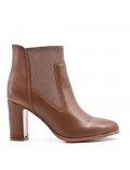 Faux leather ankle boot