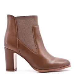 Faux leather ankle boot