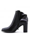 Faux leather ankle boot