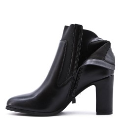 Faux leather ankle boot