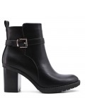 Faux leather ankle boot