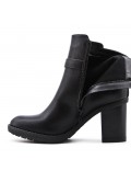 Faux leather ankle boot