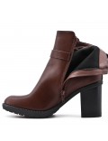 Faux leather ankle boot