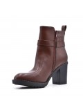 Faux leather ankle boot