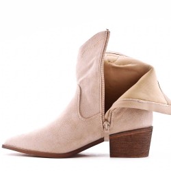 Ankle boot in faux suede