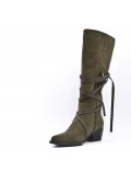 Faux suede boot