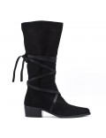 Faux suede boot