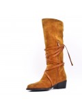 Faux suede boot