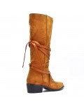 Faux suede boot