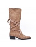 Faux suede boot