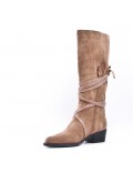 Faux suede boot