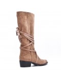 Faux suede boot