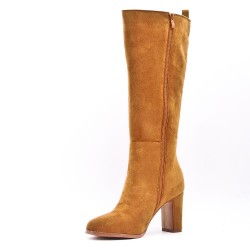 Faux suede boot