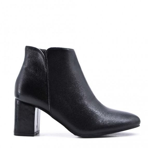 Faux leather ankle boot