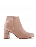 Faux leather ankle boot