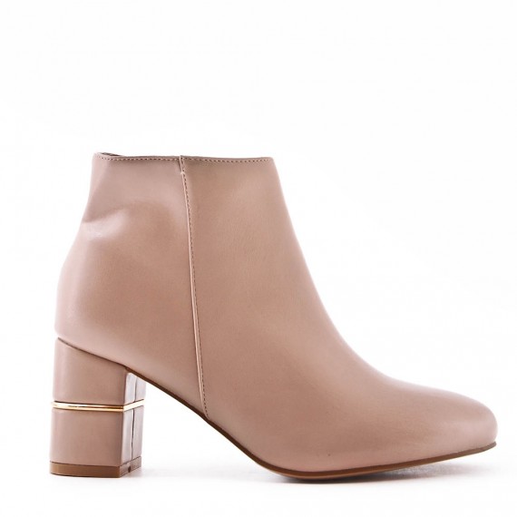 Faux leather ankle boot