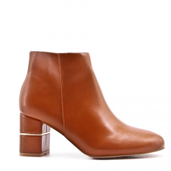 Faux leather ankle boot