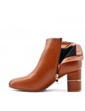 Faux leather ankle boot