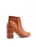 Faux leather ankle boot