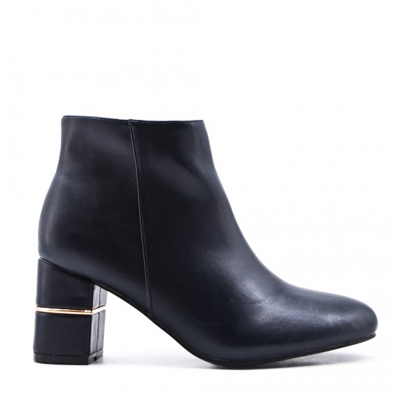 Faux leather ankle boot