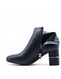 Faux leather ankle boot