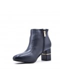 Faux leather ankle boot