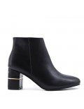 Faux leather ankle boot