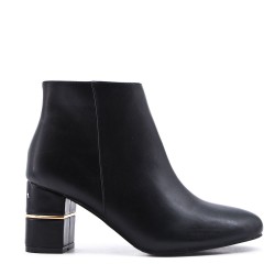 Faux leather ankle boot