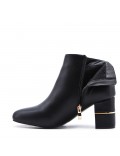 Faux leather ankle boot