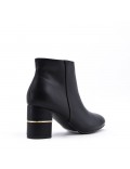 Faux leather ankle boot