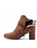 Ankle boot in faux suede